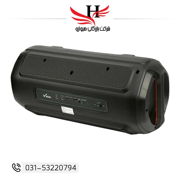 اسپیکر چمدانی خانگی وان مکس مدل 450 با بلوتوث، رقص نور LED و صدای قدرتمند مناسب مهمانی و استفاده خانگی
